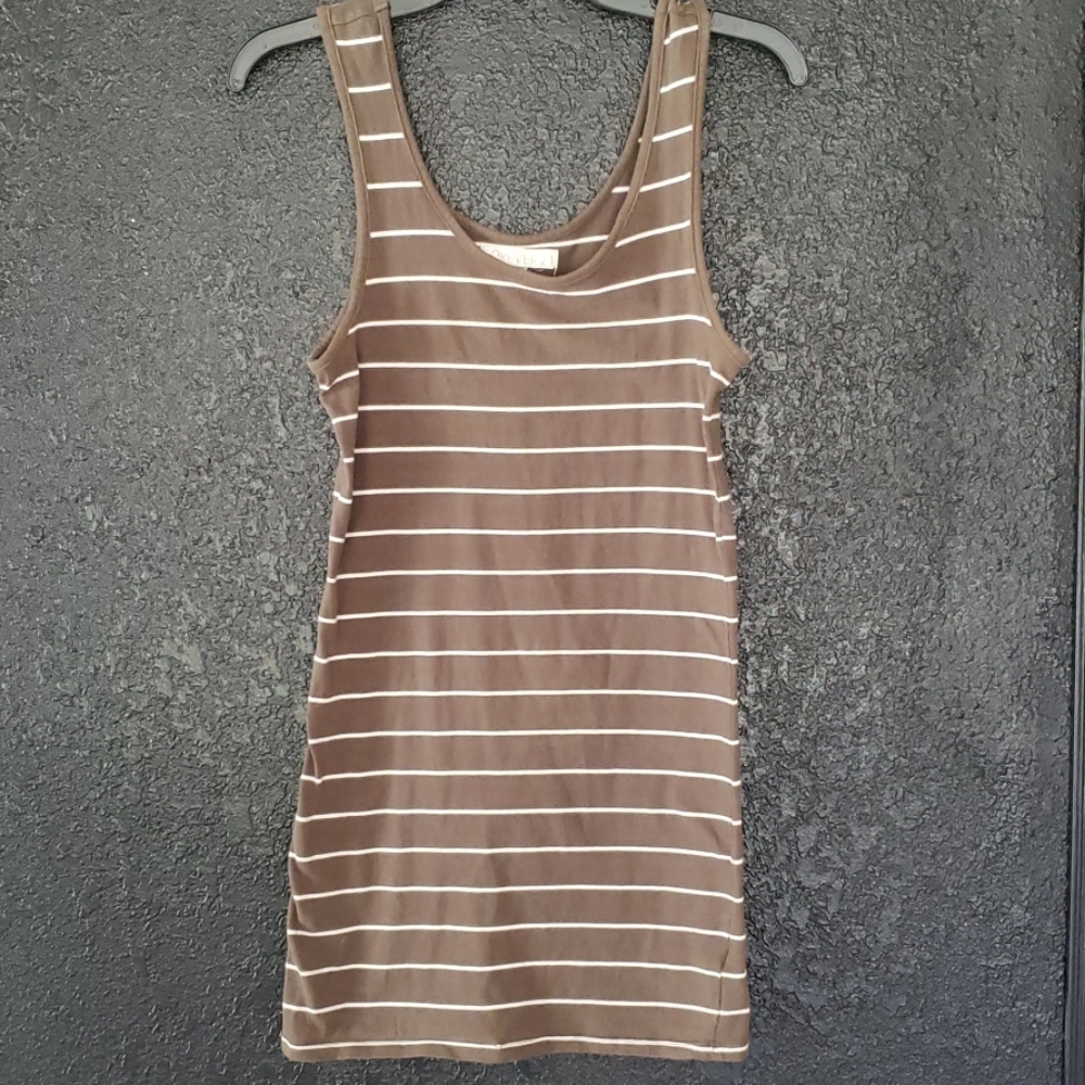 Olive w/ white stripes bodycon mini dress